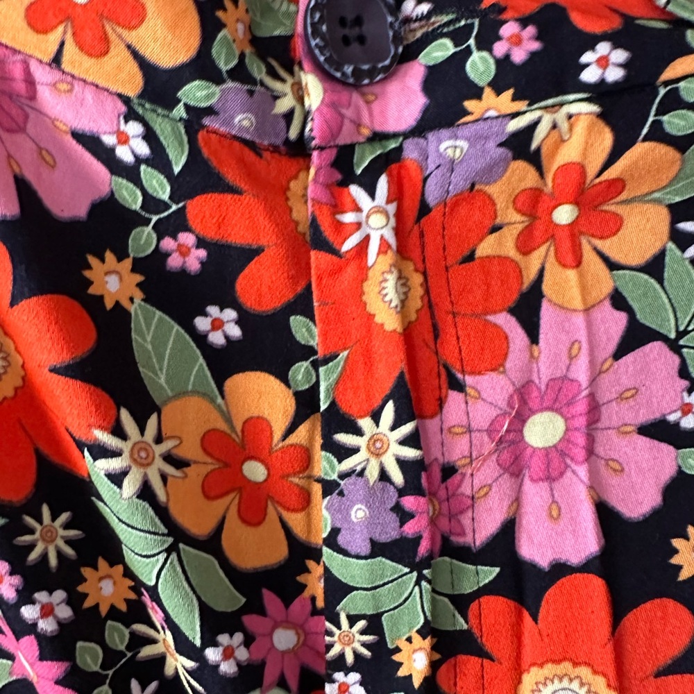 Floral flare high-waisted trousers - Picture 2 of 3